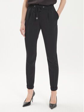 BOSS Boss Bavlnené nohavice Tariyanah 50490039 Čierna Regular Fit