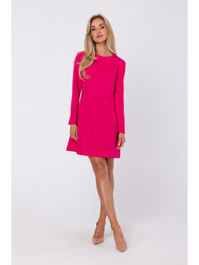 Made of Emotion Made of Emotion Koktejlové šaty M753 Růžová Modern Fit