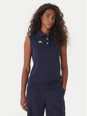 Kappa Kappa Poloshirt Logo Tennis 302LR20 Dunkelblau Slim Fit