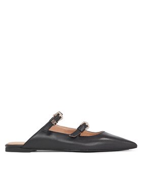 Tommy Hilfiger Tommy Hilfiger Pantoletten Th Pointy Leather Mule FW0FW07722 Schwarz