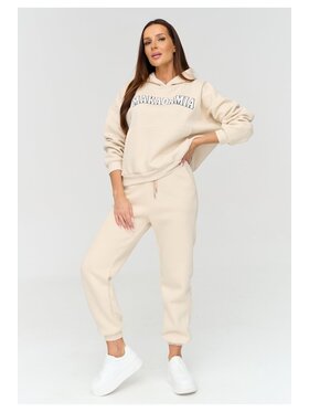 Makadamia Makadamia Dres A16 Beżowy Loose Fit