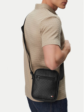 Tommy Hilfiger Tommy Hilfiger Мъжка чантичка Th Embossed Flag Mini Reporter AM0AM14193 Черен