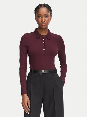 Tommy Hilfiger Tommy Hilfiger Polo WW0WW51731 Bordo Slim Fit