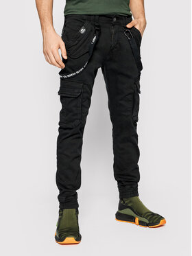 Alpha Industries Alpha Industries Kalhoty z materiálu Utility 128202 Černá Slim Fit