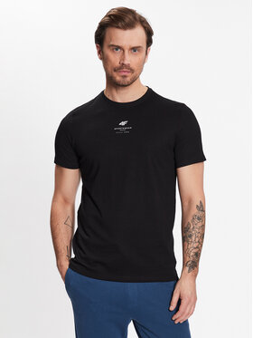 4F 4F T-Shirt 4FSS23TTSHM363 Schwarz Regular Fit