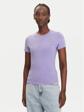 Tommy Jeans Tommy Jeans T-krekls Linear DW0DW21164 Violets Slim Fit