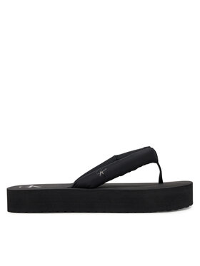 Calvin Klein Jeans Calvin Klein Jeans Джапанки Beach Sandal Flatform Ttxr Satin YW0YW01723 Черен