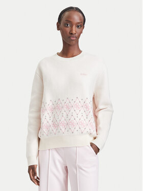 Guess Guess Sweter V6BR16 Z2278 Kremowy Regular Fit