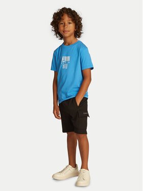 Calvin Klein Jeans Calvin Klein Jeans T-Shirt Good Level IB0IB02456 Modrá Regular Fit