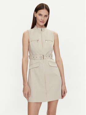 Morgan Morgan Rochie de zi 241-ROMEA Bej Slim Fit