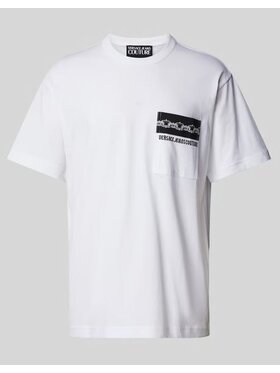 Versace Jeans Couture Versace Jeans Couture T-Shirt 77GAHE08 77UP603 Biały Regular Fit
