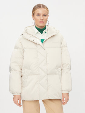 Tommy Jeans Tommy Jeans Daunenjacke Ovr Satin DW0DW16586 Écru Regular Fit