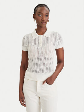 Guess Guess Πουλόβερ W6GR25 Z0672 Λευκό Regular Fit