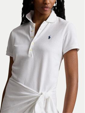 Polo Ralph Lauren Vsakodnevna Obleka 211935605001 Bela Slim Fit