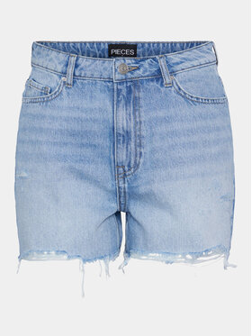 Pieces Pieces Дънкови шорти Summer 17146747 Син Regular Fit
