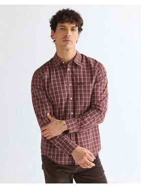 Wrangler Wrangler Koszula 1 PKT SHIRT Brązowy Regular Fit