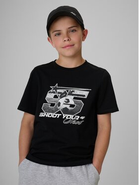 4F 4F T-Shirt 4FJRAW26TTSHM4342-20S Czarny Regular Fit