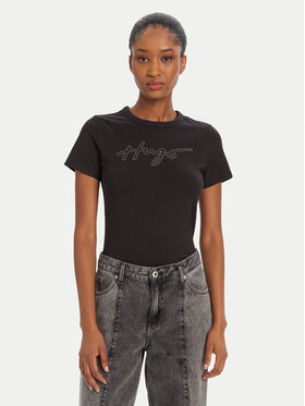 HUGO HUGO T-Shirt Deloris 50532137 Czarny Regular Fit