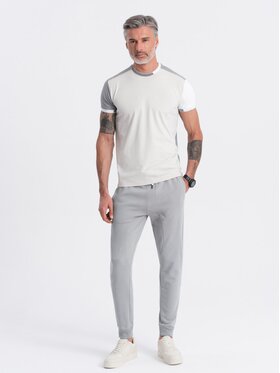 Ombre Ombre Joggers kalhoty OM-PABS-0173 Šedá Regular Fit