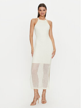 Guess Guess Letné šaty W4YK50 Z37G0 Écru Regular Fit