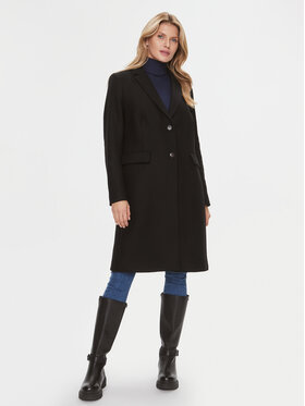 Tommy Hilfiger Tommy Hilfiger Palton de lână WW0WW39753 Negru Regular Fit