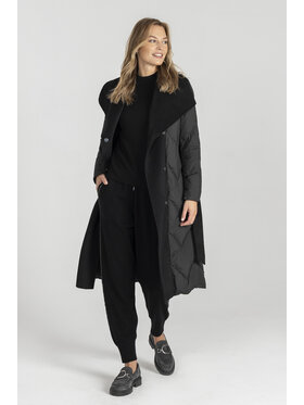 Deni Cler Milano Deni Cler Milano Płaszcz T-DC-8056-E5-90-90-1 Czarny Regular Fit
