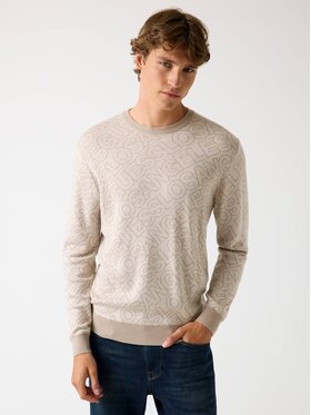 Guess Guess Sweter 179284 Beżowy Classic Fit