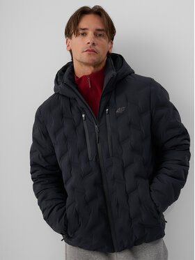 4F 4F Kurtka puchowa URBAN COMMUTER Czarny Regular Fit