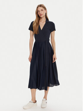 Tommy Hilfiger Tommy Hilfiger Ежедневна рокля 1985 WW0WW45733 Тъмносин Regular Fit