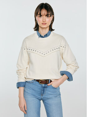 BIG STAR BIG STAR Bluza FROLIA Kremowy Comfort Fit