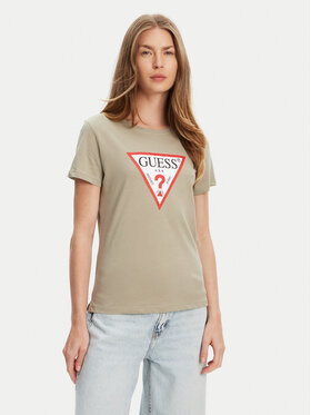 Guess Guess Marškinėliai W1YI1B I3Z14 Žalia Regular Fit