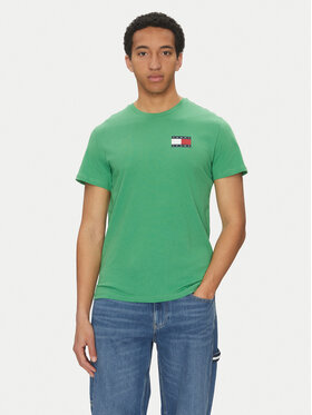 Tommy Jeans Tommy Jeans Tričko Essential DM0DM20740 Zelená Slim Fit