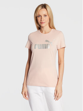 Puma Puma T-shirt Essentials+ Metallic Logo 848303 Rosa Regular Fit