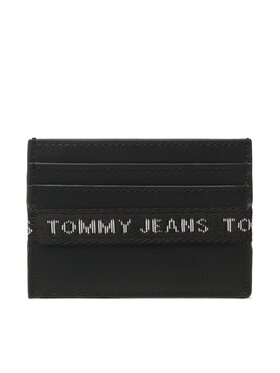 Tommy Jeans Tommy Jeans Pouzdro na kreditní karty Tjm Essential Leather Cc Holder AM0AM11219 Černá