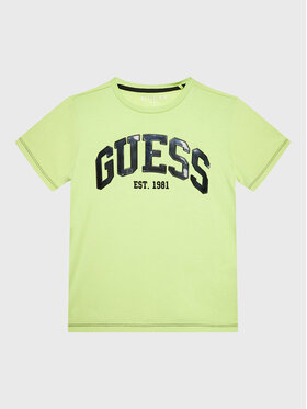 Guess Guess T-Shirt L3RI01 K8HM3 Zielony Regular Fit