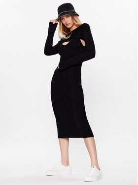 Calvin Klein Calvin Klein Плетена рокля K20K205880 Черен Slim Fit