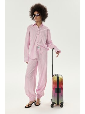 Laretaggio Laretaggio Koszula TERAMO STRIPED TROUSERS IN PINK Różowy Oversize
