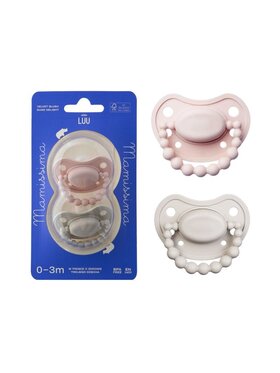 Luu Luu Zestaw 2 smoczków VELVET BLUSH + DUNE DELIGHT Kolorowy