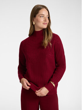Elena Mirò Elena Mirò Golf M029Z000790N036 Czerwony Regular Fit