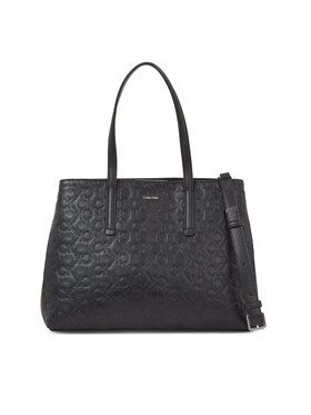 Calvin Klein Calvin Klein Kabelka Ck Must Tote Md-Emb Mono K60K611276 Čierna