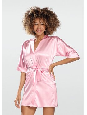 DKaren Lingerie DKaren Lingerie Szlafrok 90Karen Różowy Slim Fit