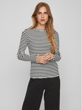 Vila Vila Bluzka Thessa 14084649 Czarny Regular Fit