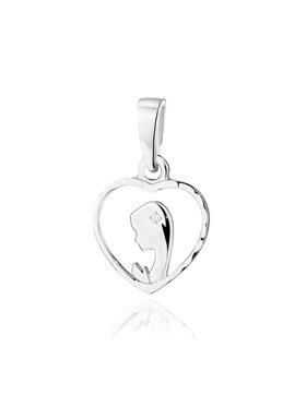 Fugart Fugart Naszyjnik Medalik z białego złota z diamentem 0.005 ct FD252-B585-B0.005 Biały