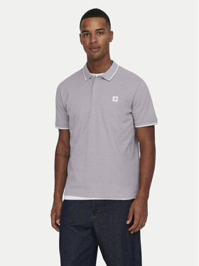 Only & Sons Only & Sons Polo Fletcher 22024827 Fioletowy Regular Fit