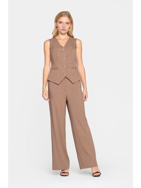 EMOI EMOI Kamizelka krótka beżowa Beżowy Feminine Fit