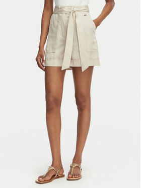 Guess Guess Szorty materiałowe W5GD1R WG4C2 Beżowy jasny Regular Fit