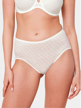 Triumph Triumph Chiloți clasici cu talie înaltă Signature Sheer Maxi EX 10215936 Écru