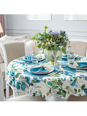 Roseberry Home Roseberry Home Podkładka na stół haftowana Blue Petali Niebieski