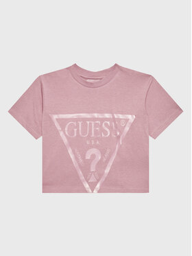 Guess Guess T-Shirt J2BI41 K8HM0 Fioletowy Cropped Fit