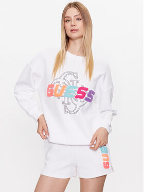 Guess Guess Суитшърт Edwina V3GQ12 FL04P Бял Regular Fit